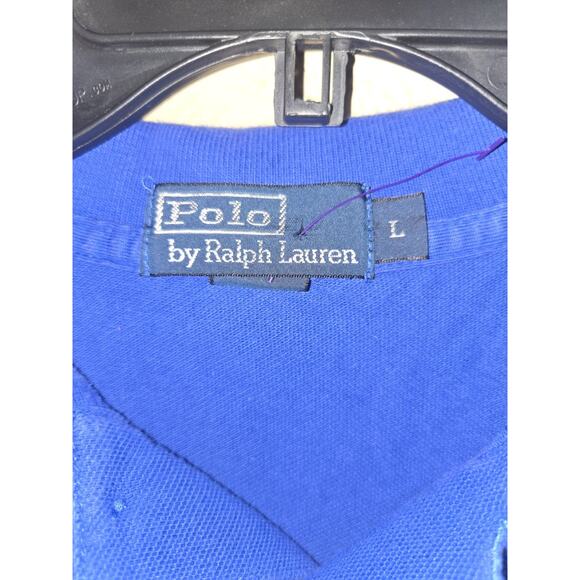 Polo Ralph Lauren Polo Shirt, Short Sleeve, Blue, 100% Cotton, Men's Size Large - Picture 3 of 5